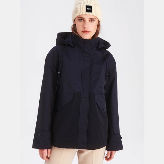 Aigle The Short Country-inspired Parkas Women Black ZA-68921